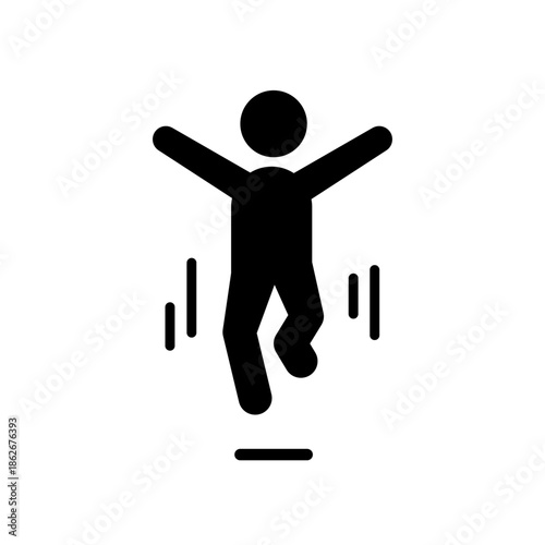 ジャンプしている人のアイコン