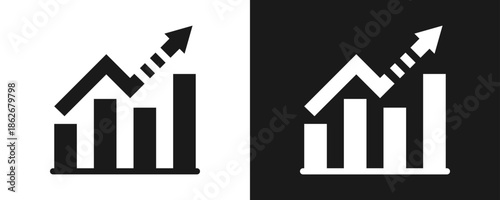 Evolution Icon Set Glyph In White And Black Background