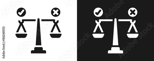 Ethic Icon Set Glyph In White And Black Background