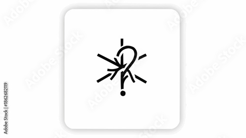 Question Mark Surrounded by Arrows - Symbolizing Confusion and Uncertainty.