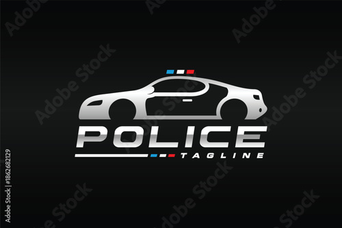 police car for vehicle logo