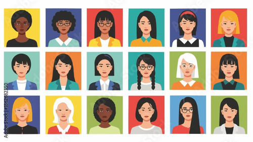 Diverse Collection of Womens Portraits in Varied Styles.