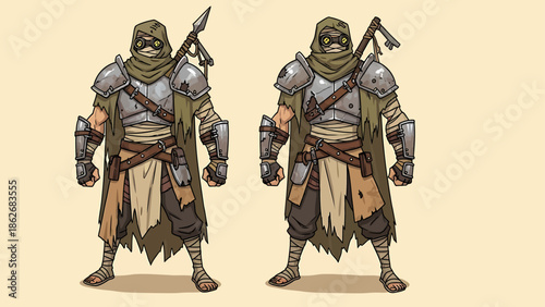 Post-Apocalyptic Warrior Concept Art Characters