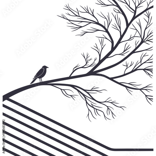 Minimalist Abstract Horizontal Lines, Modern Composition