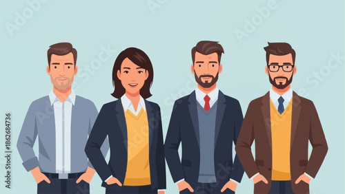 Diverse Business Team - Professionalism and Collaboration in the Workplace.