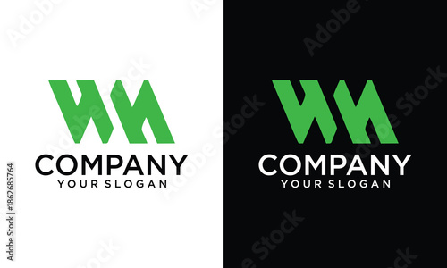 Monogram Letter Initial M W MW WM Simple Elegant Minimalist Retro Vintage Logo Design. Suitable for General Sports Fitness Construction Finance Company Business Corporate Shop Apparel in Simple Modern