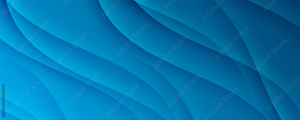Fototapeta premium realistic blue gradient waves abstract background. modern, vector, illustration