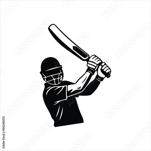 baseball player vinyl ready vector illustration