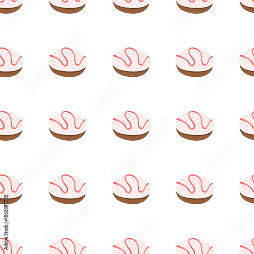 cake and bread seamless pattern