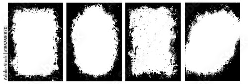 set of grunge banners for content graphic design