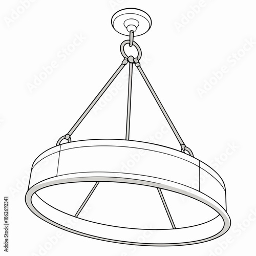 Modern Ceiling Pendant Lamp on White Background