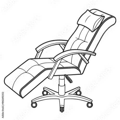 Modern Ergonomic Desk Chair on White Background