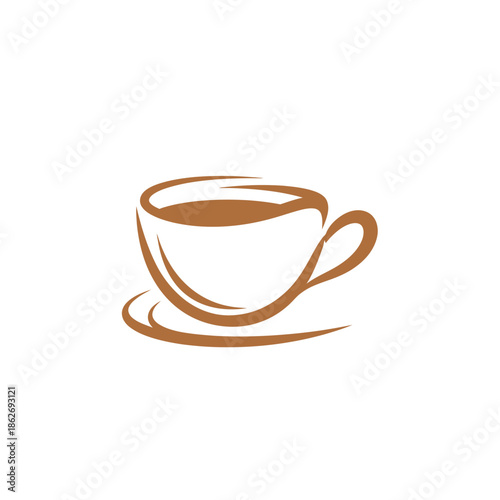 Elegant Coffee Cup Illustration - A Warm and Inviting Beverage Design.