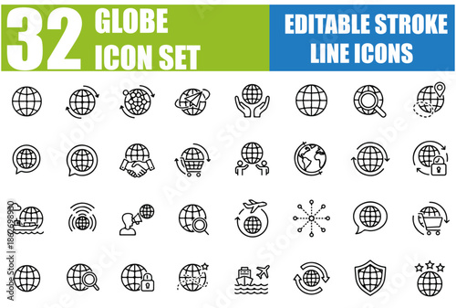 Globe Icon Set 