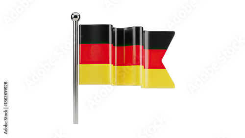 German Flag on a Pole