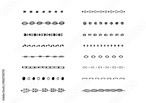 ナチュラルでシンプルな手描きのラインセット4