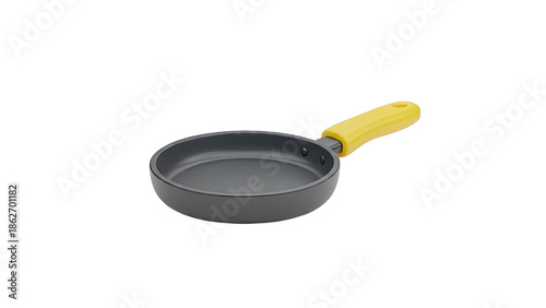 Gray Frying Pan with Yellow Handle