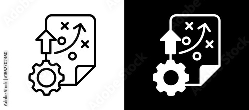 Plan Optimization whiteblack icon