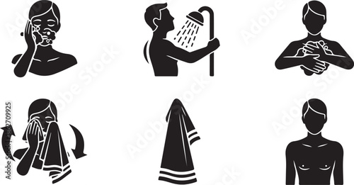Visual guide to personal hygiene: essential steps for daily body and face care