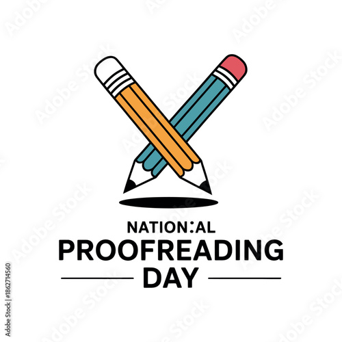 Crossed pencils symbolize the importance of National Proofreading Day.