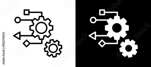 Plan Development whiteblack icon