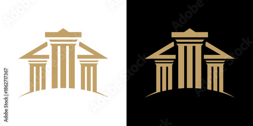 pillars logo icon designs vector. law justice logo design inspiration.