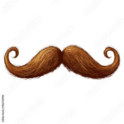 fake curly mustache, costume, april fool's day, festival, vector, transparent background, accessory, furry, icon, shape