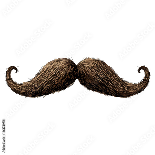 fake curly mustache, costume, april fool's day, festival, vector, transparent background, accessory, furry, icon, shape