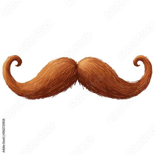 fake curly mustache, costume, april fool's day, festival, vector, transparent background, accessory, furry, icon, shape