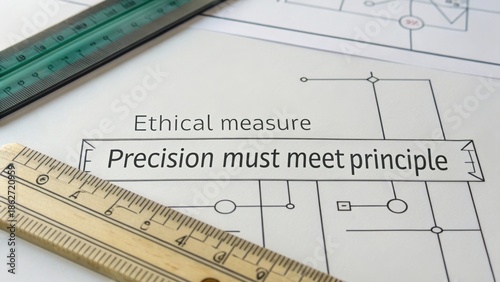 Ethical Measure of Precision and Principle in Engineering Design and Technical Drawings with Ruler and Graphic Elements