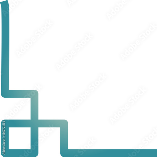 gradient chinese corner ornament