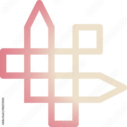 gradient chinese corner ornament