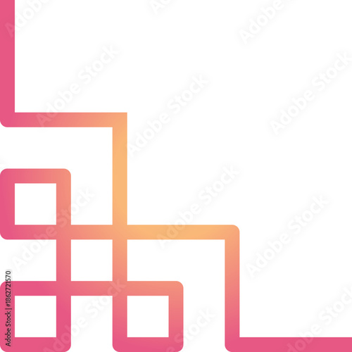 gradient chinese corner ornament