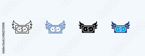Angel Investor Multiple Icon Illustration Vector