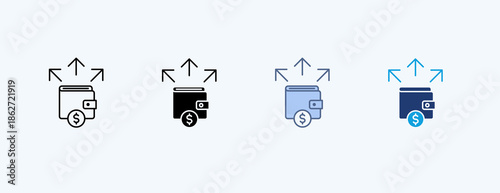 Expense Multiple Icon Illustration Vector