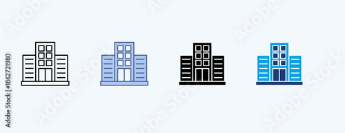 Firm Multiple Icon Illustration Vector