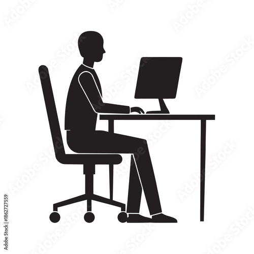 Ergonomic Home Office Chair Silhouette