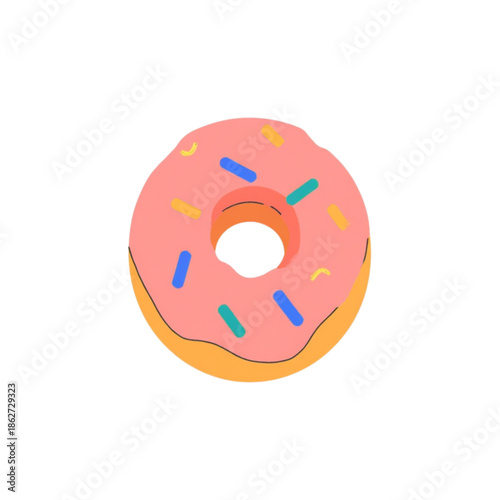 colorful donuts isolated on white