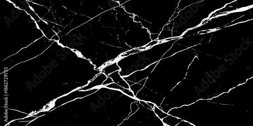 Abstract black marble texture with sharp white veining, high-contrast natural stone pattern, luxury background for design, minimal and elegant surface, seamless look, dramatic lighting, premium qualit