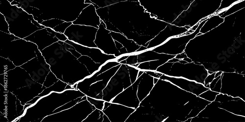 Abstract black marble texture with sharp white veining, high-contrast natural stone pattern, luxury background for design, minimal and elegant surface, seamless look, dramatic lighting, premium qualit