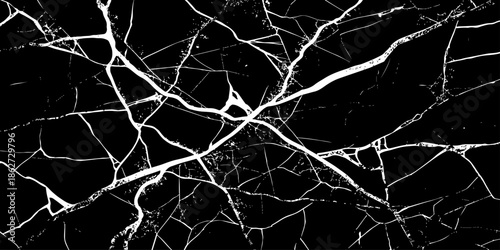 Abstract black marble texture with sharp white veining, high-contrast natural stone pattern, luxury background for design, minimal and elegant surface, seamless look, dramatic lighting, premium qualit