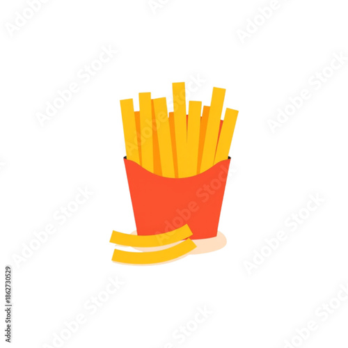 french fries with ketchup