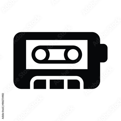 voice recording glyph icon illustration vector graphic.eps