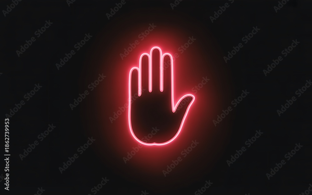 Obraz premium Neon stop sign