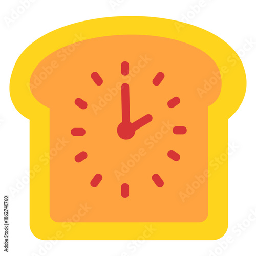 toast with clock
