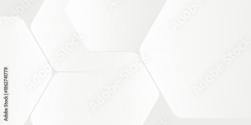 3D white geometric abstract background overlap layer on bright space with rounded rhomb effect decoration