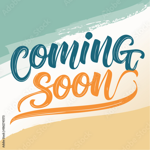 Vibrant Coming Soon announcement with colorful text