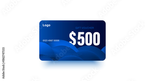 500 dollar coupon gift voucher, cash back banner special offer. Vector illustration. Big sale and super sale coupon code $500 discount gift voucher