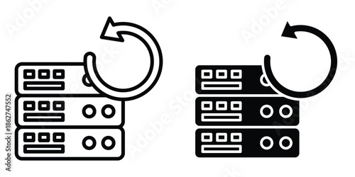 Backup icons multiple style collection. icon in vector. Logotype
