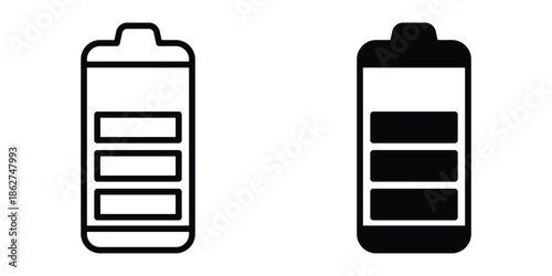 Battery icons multiple style collection. icon in vector. Logotype